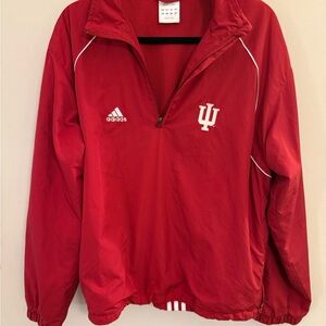 Adidas Indiana Hoosiers Athletic Jacket Full Zip Lined Scarlet Men's Large